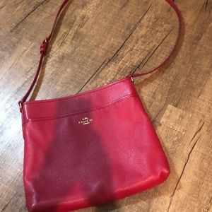 Red Coach Crossbody Handbag